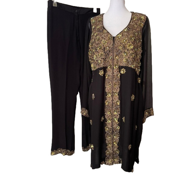 Miraj 2-Piece Formal Indian Pants Suit from India - Picture 1 of 15